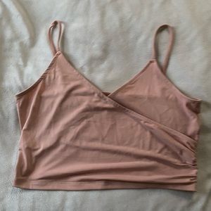 nude pink crop top